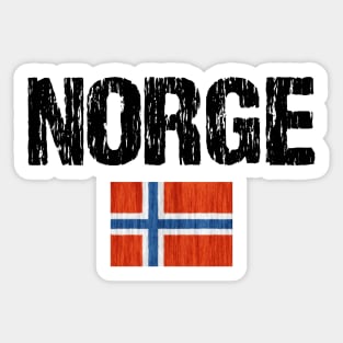 Norge Norway Flag Distressed Sticker